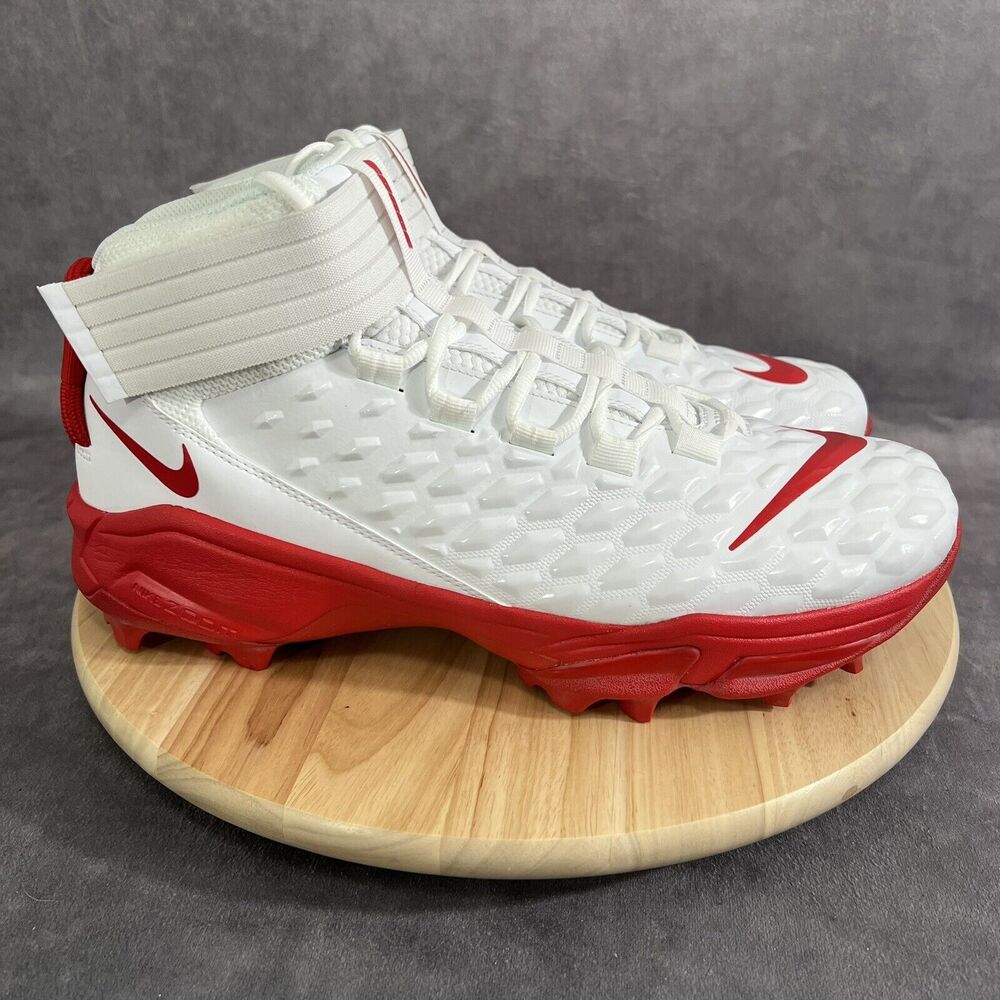 Nike Savage Pro 2 Shark Men's Size 14.5 Football Cleats Red Shoes BV5448-104